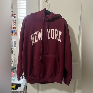 brandy melville maroon red hoodie